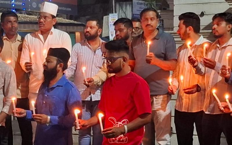 Raipur District, Hussaini Sena, Chhattisgarh, effigies of the accused of Pahalgam massacre were burnt, tributes were paid to the dead, District President Mohammad Aamir, City President Mohammad Sufi Owaisi, City Working President Ashfaq Khan, Raipur North Assembly President Israr Khan, Khabargali Ehtesham Hussain, Sheikh Akram
