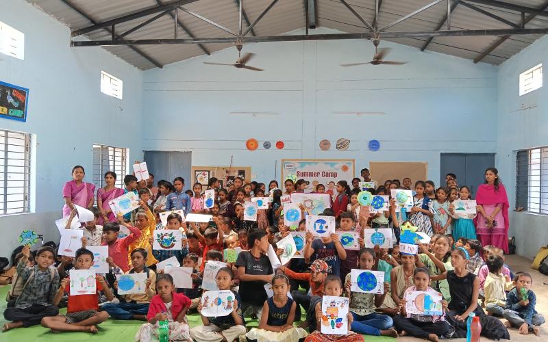More than 200 school children participated in the Adani Foundation's summer camp, organised by Adani Foundation to enhance the creative development and team spirit of the children, Khabargali