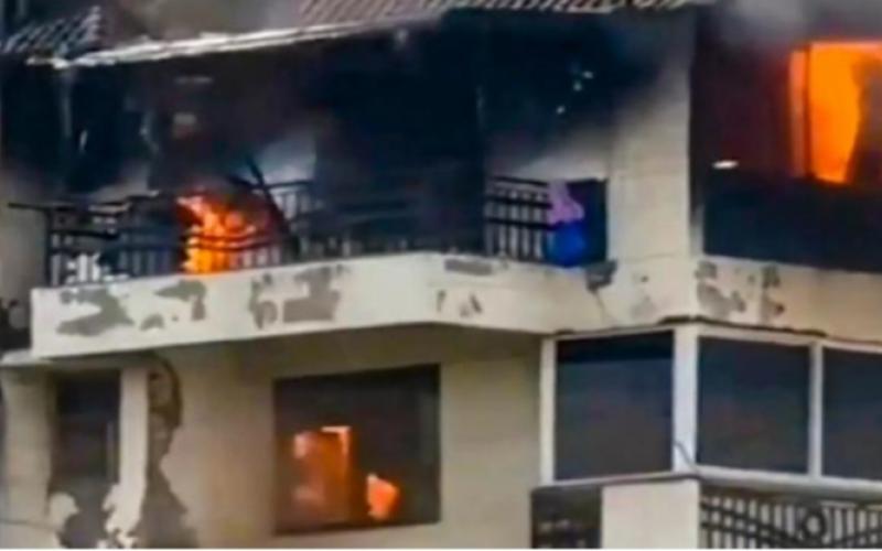 Congress leader dies after penthouse catches fire due to Akhand Jyoti hindi News big news latest News khabargali