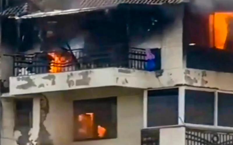 Congress leader dies after penthouse catches fire due to Akhand Jyoti hindi News big news latest News khabargali 