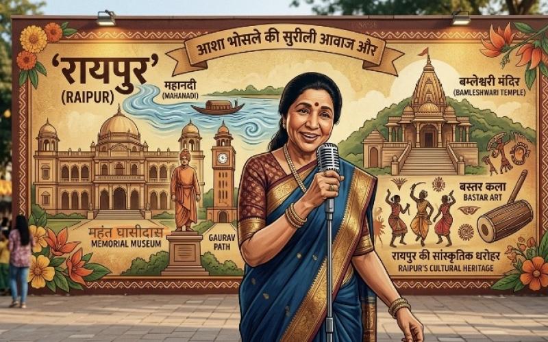 The 'golden bond' between the queen of melody, Asha Bhosle, and Raipur: The taste of cheela-fara and that memorable evening at the stadium; Asha Tai's voice echoed through Raipur's indoor stadium; the Nightingale of India became a fan of Chhattisgarhi culture; Chhattisgarh, Khabargali
