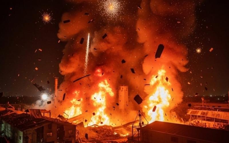 Fire breaks out in a firecracker factory after a massive explosion, killing several workers big news latest Hindi news khabargali 