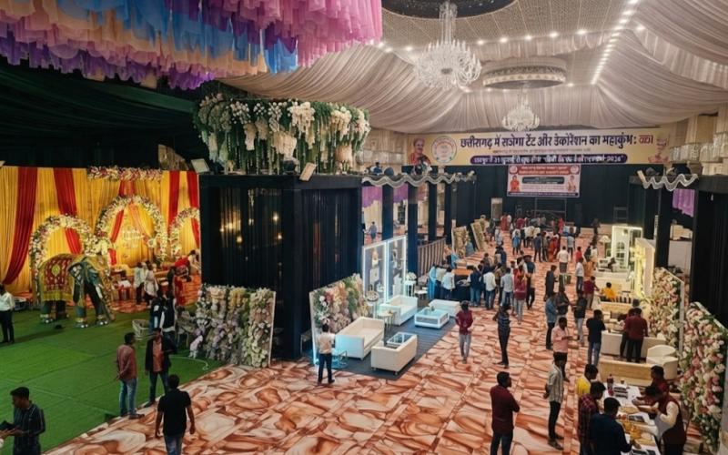 Chhattisgarh to witness a grand tent and decoration extravaganza: 'CG Tent and Decor Expo-2026' to begin in Raipur on July 31, association president Amarjeet Singh Dua, convener Taranjeet Singh Hora, vice president Paras Hora, Rinku Bhakre, Khabargali