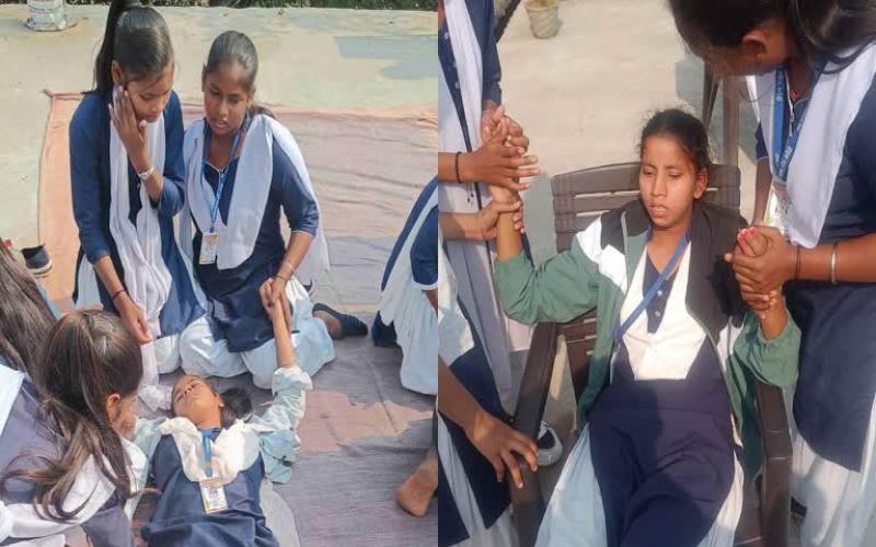 Mysterious incident at a government school in Balod: 5 female students suddenly fainted, causing a stir.chhattisgarh hindi news khabargali 