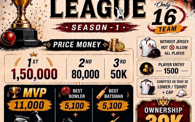 Utkal Premier League Season 1 begins with a bang, 16 teams will compete in a cricket battle; winner will get ₹1.50 lakh, Utkal Premier League Season 1 UPL Season 1, Utkal Premier League, Raipur Cricket Tournament, UPL Raipur, RMCC vs Jora Tarai, BTI Ground Shankar Nagar, Cricket Tournament Raipur, Chhattisgarh, Khabargali
