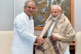 Bhupesh baghel  with Narendra modi