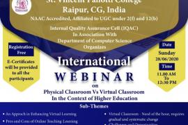 st pallotti college ,raipur, webinar, khabargali