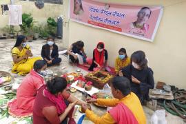 Priyanka fan social welfare society, corona free hawan, raipur, khabargali