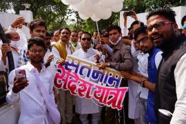 Sixth descendant of Guru Baba Ghasidas ji, Chhattisgarh Pradesh, Cabinet Minister Jagatguru Rudrakumar, Satnam Sandesh Yatra, Mungeli, Khabargali