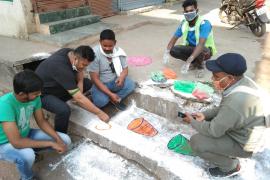 Kali Mata Ward, Councilor, Amitesh Bhardwaj, Nukkad, Garbage, Rangoli, Raipur Municipal Corporation, Chhattisgarh, Khabargali