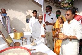 Sixth descendant of Guru Baba Ghasidas ji, Jayanti, Guru Gaddi, Shobhayatra, Chhattisgarh Pradesh, Cabinet Minister Jagatguru Rudrakumar, Satnam Sandesh Yatra, Khabargali