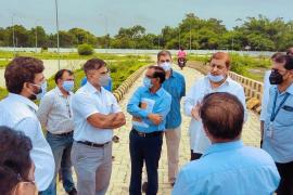 Transport Minister Akbar, Under Construction Driving Training and Research Institute, Nava Raipur Village Leopard, Transport Commissioner Topeshwar Verma, Additional Transport Commissioner Dipanshu Kabra, Joint Transport Commissioner Devvrat Sirmaur and Assistant Transport Commissioner Shailabh Sahu, Khabargali