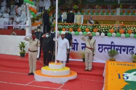 Independence Day, Minister of Public Health Engineering and Village Industries, Guru Rudra Kumar, Mungeli, Dr. Shyama Prasad Mukherjee Stadium, Corona Warriors, Shaheed Shri Anand Singh, Shaheed Shri Narendra Singh, Shaheed Shri Santosh Pahare, Shaheed Shri Chhatradhari Jangde, Shaheed Shri Dhanjay Singh Rajput  and martyr Shri Rajkamal Kashyap, Chhattisgarh, Khabargali