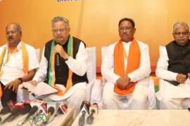 Bharatiya Janata Party, Chintan Shivir, Jagdalpur, former Chief Minister Dr. Raman Singh, Vishnudev Sai, Leader of Opposition Dharamlal Kaushik and former Minister Brijmohan Agarwal, Chhattisgarh, Khabargali