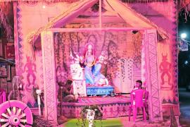 Navratna Yuva Mandal Maa Durga Utsav Samiti New Para, Bastar Art Theme, Mata Durga pandal, Navratri, Vaibhav Pandey, Vaibhav Joshi, Abhay Thakur, Ashish Raut, Akash Bade, Shailu Raut, Raja Soni, Ayush Soni, Ayush Yadav, Sheikh Azam,  Sanskar Mishra, Yashveer Singh, Harsh Thakur, Chirag Rao, Raipur, Chhattisgarh, Khabargali