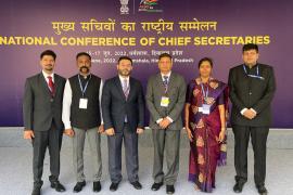 Prime Minister Narendra Modi, National Conference to Chief Secretaries, Chief Secretary of Chhattisgarh, Amitabh Jain, Chhattisgarh Model, Agriculture Production Commissioner Dr. Kamalpreet Singh, Secretary, Urban Administration Department, Smt. Alarmel Mangai D, Secretary of School Education Department, Dr. S.  Bharathidasan, Collector Dantewada, Deepak Soni, Collector Gariaband, Prabhat Malik, Chhattisgarh, Khabargali