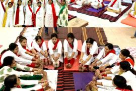 Digital Yoga Festival, Chhattisgarh State Kesharwani Vaish Sabha, Sunita Kesharwani, Toshi Gupta, Chhattisgarh, Khabargali General Secretary Bina Kesharwani