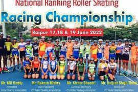 National Ranking Roller Skating Racing Championship, Chhattisgarh Pradesh Congress Sports Cell, National Roller Skating Federation, Krishna Public School, Sarona, Raipur, Praveen Jain, Tulsiram Agarwal, Kishore Bhandari, Khabargali