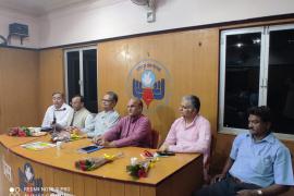 Pt Swarajya Prasad Trivedi death anniversary celebrations, Vice Chancellor of Mats University Prof KP Yadav, Girish Pankaj, Dr Sudhir Sharma, Kabir Mass Communication Development Center, Kushabhau Thackeray Journalism University, Kunal Shukla, Dr Sushil Trivedi, Chhattisgarh Mitra, historian Dr Ramendranath Mishra, Arvind Mishra,  Dr. Manik Vishwakarma, Udyog Sahu, Shashwat Gopal, Shirish Trivedi, Press Club, Damu Ambedkar, Raipur, Chhattisgarh, Khabargali