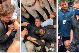 Nationwide agitation against inflation and unemployment, Congress's ruckus on the road, Rahul Gandhi, Priyanka, BJP detained, Khabargali