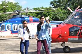 Meritorious children of 10th and 12th, joyride by helicopter, Devanand Kumeti, Chhattisgarh Board of Secondary Education, Chief Minister Bhupesh Baghel, Khabargali