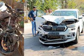 Accident, Bike, Ram Mandir, VIP Road, Raipur, Chhattisgarh, Khabargali