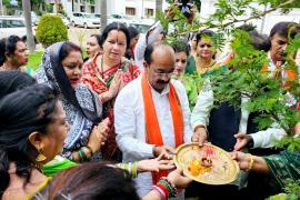 BJP Mahila Morcha celebrated Hareli Festival, BJP State President Arun Saw, Shalini Rajput, Chhattisgarh,khabargali