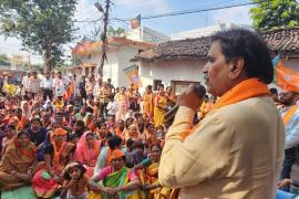Election campaign of BJP candidate and former cabinet minister Rajesh Munat from Raipur West Assembly, Chhattisgarh Assembly Elections, Khabargali.