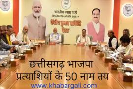 50 names of Chhattisgarh BJP candidates decided, BJP Central Election Committee, Prime Minister Narendra Modi, Assembly elections, Khabargali