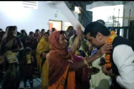 Crowd gathered at the rally of Aam Aadmi Party Raipur West Assembly candidate Nandan Singh, Khabargali