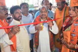 Purandar Mishra inaugurated Fafadih BJP Mandal Election Office, Raipur North Assembly, BJP candidate Purandar Mishra, Chhattisgarh Assembly Elections, Khabargali