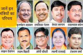 Chief Minister Vishnu Dev Sai, Deputy CM Arun Sao, Vijay Sharma, Ministry Brijmohan Agarwal, Ramvichar Netam, Dayaldas Baghel, Kedar Kashyap, Lakhan Lal Dewangan, Shyam Bihari Jaiswal, OP Chaudhary, Lakshmi Rajwade and Tankram Verma, Khabargali.