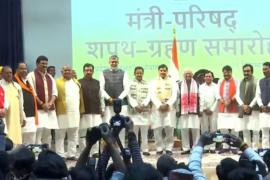 28 ministers of Mohan government took oath, 18 became cabinet ministers, CM Mohan Yadav's cabinet in Madhya Pradesh, Bhopal, Khabargali