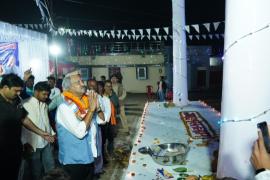 Senior Minister and MLA of Chhattisgarh Government Brijmohan Aggarwal, Satnami Samaj in Santoshi Nagar, Adarsh ​​Nagar, Rajendra Nagar, Baba Ghasidas Jayanti Celebration, Raipur, Khabargali.