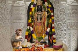 When Bajrangbali came to see Shri Ram Lalla, consecration of the idol of Ram Lalla in Ram temple, monkeys, sanctum sanctorum, Ayodhya, Khabargali