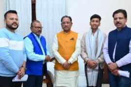 Chief Minister Vishnu Dev Sai, Pahuna, Waterpolo sports player Mr. Abhijeet Raj Soni, Under-19 National Water Polo Competition, Chhattisgarh, Khabargali