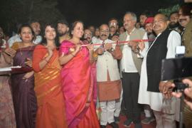 Inauguration of the newly constructed Swami Vivekananda Sarovar-Budhatalaab path by Raipur Smart City Limited today under the chairmanship of Deputy Chief Minister and Urban Administration Minister Arun Sao, Chief Hospitality and School and School Education Minister Brijmohan Agarwal, Chhattisgarh, Khabargali.
