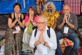 German tourists reached Rajim Lochan Temple, Rajim Kumbh Kalp, said Namaste Rajim, the fame of Rajim Kumbh Kalp is spreading in the world, Regina Maria, Chhattisgarh, Khabargali