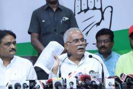 Chhattisgarh Pradesh Congress Committee, press conference, former CM Bhupesh Baghel, EOW and ACB wing of Chhattisgarh Police registered FIR under Prevention of Corruption Act in the matter of taking protection money of Rs 508 crore from the owners of Mahadev Betting App, Khabargali.