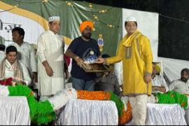 Rajya Sabha MP Imran Pratapgarhi arrived to attend Roza-Iftar program, 'Dawate Roza Iftar' program organized by Baijnathpara, Chotapara and Muslim community of Raipur at Gaus Memorial Ground, Raipur, Mayor Ejaz Dhebar, Chhattisgarh, Khabargali