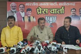 Bharatiya Janata Party MP and candidate from Durg Lok Sabha constituency Vijay Baghel slammed former Chief Minister Bhupesh Baghel for the lies being spread regarding changing the names of Swami Atmanand schools, State General Secretary Sanjay Srivastava, State Media Co-in-charge Anurag Aggarwal and State Spokesperson Mukesh Sharma, Chhattisgarh, Khabargali