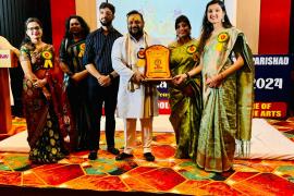 4 day program of Jhoom Tarana Festival by Krishna Public School and its group, Sushil Sunny Agarwal, former president of Chhattisgarh Building and Other Construction Workers Welfare Board, Raipur, Chhattisgarh, Khabargali