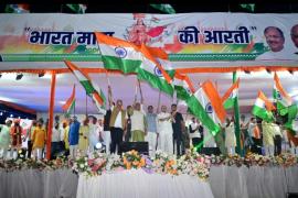 Raipur immersed in patriotism, BJP took out Tricolor Rally under the leadership of Munat, the capital was filled with patriotism with the huge Tiranga Yatra, youths danced to patriotic songs, many big leaders including Chief Minister Vishnudev Sai participated in the grand Aarti of Bharat Mata, Chhattisgarh, Khabargali