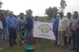 Adani Foundation's community afforestation campaign on the theme "One tree in the name of mother", Chhattisgarh, Khabargali