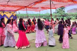 Grand Garba program organized in Sajag College, Saragaon, Khabargali