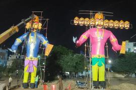 Preparations for Ravana Dahan complete at Dussehra ground, Devendra Yadav, President of Chhattisgarh Nagar Dussehra Utsav Samiti, Raipur, Khabargali