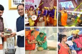 The audience was mesmerized by the wonderful presentation of cultural programs during Chhattisgarh Rajyotsav, including Teeja-Pora, Hareli, Gauri-Gaura Puja, as well as the wonderful presentation of Suva-Karma dance, Raipur, Khabargali