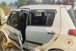 Car collides with divider, three dead, girl among the dead, 6 injured hindi News latest News khabargali 