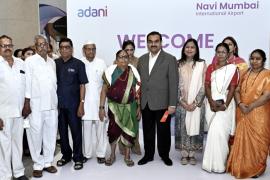 Flights begin from Navi Mumbai International Airport; Gautam Adani welcomes passengers.khabargali 