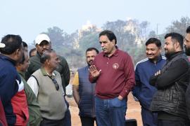 "No delay will be tolerated in the construction of this temple of education; children will study in the new building from the 2026 session," said Rajesh Munat, MLA from Raipur West and former cabinet minister, at the under-construction Government New College behind Ram Darbar in Kota, Raipur, Chhattisgarh.  Khabargali